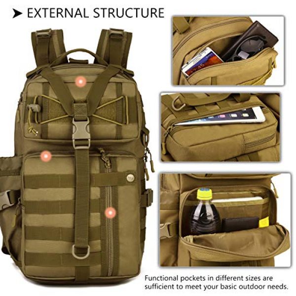 Protector Plus Tactical Backpack 6 Protector Plus Tactical Motorcycle Backpack Small Military MOLLE Cycling Hydration Daypack (Rain Cover & Patch Included)
