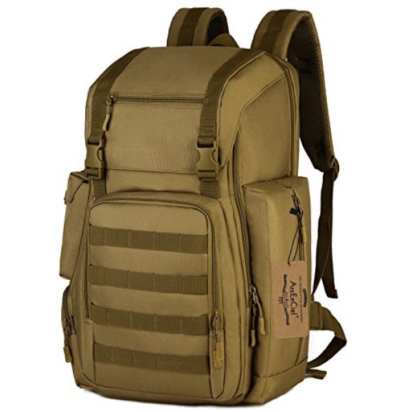 ArcEnCiel Tactical Backpack 1 ArcEnCiel Tactical Backpack Military Army Shoes Bags Daypack Assault Pack Bug Out Bag Molle Rucksack - Rain Cover Included
