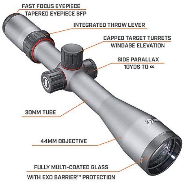 Bushnell Rifle Scope 7 Bushnell Nitro Riflescope 6-24x50_RN6245GS1, Black