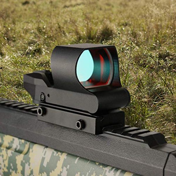 Beileshi Rifle Scope 5 Beileshi Reflex Sight, Multiple Reticle System Red Dot Sight with Picatinny Rail Mount, Absolute Co-Witness
