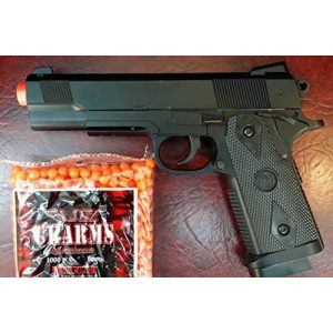 SPRING AIRSOFT GUN Airsoft Pistol 1 heavy duty metal spring airsoft gun pistol with free 1000 bb's bullets ammo(Airsoft Gun)