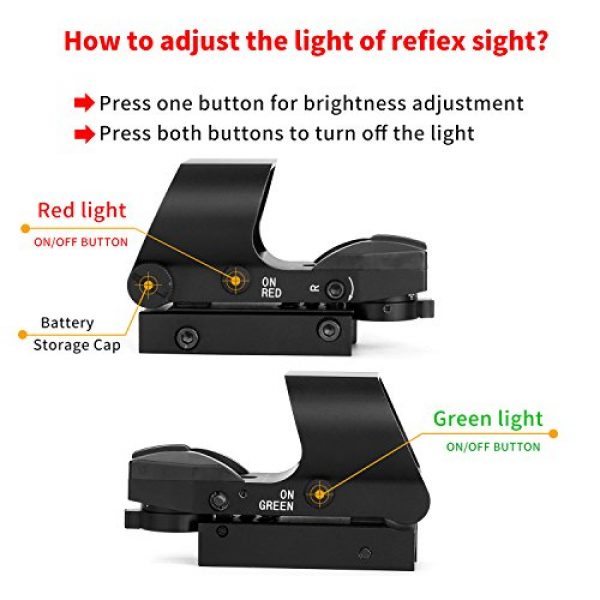 UUQ Rifle Scope 5 UUQ 4-12X50 Rifle Scope Red &Green Illuminated Range Finder Reticle W/Green Laser Sight and 4 Tactical Holographic Red Dot Reflex Sight