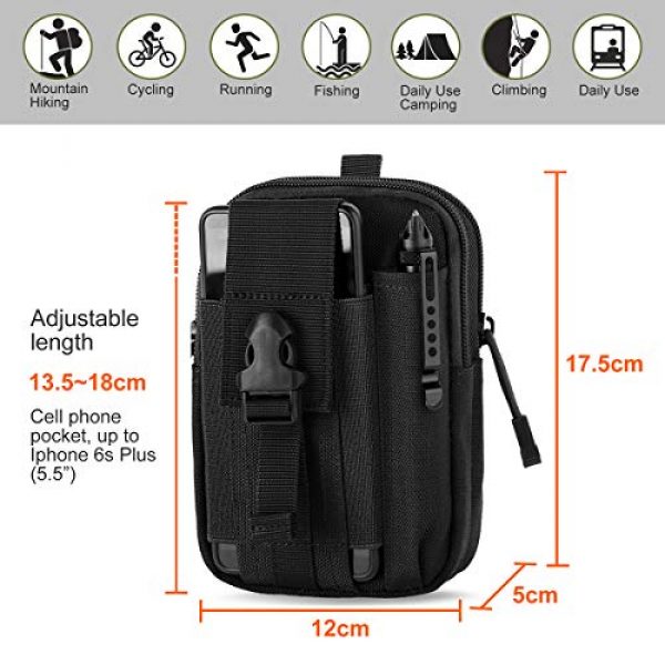 Unigear Tactical Pouch 4 Tactical Molle EDC Pouch Compact 1000D Multipurpose Utility Gadget Belt Waist Bag with Cell Phone Holster Holder