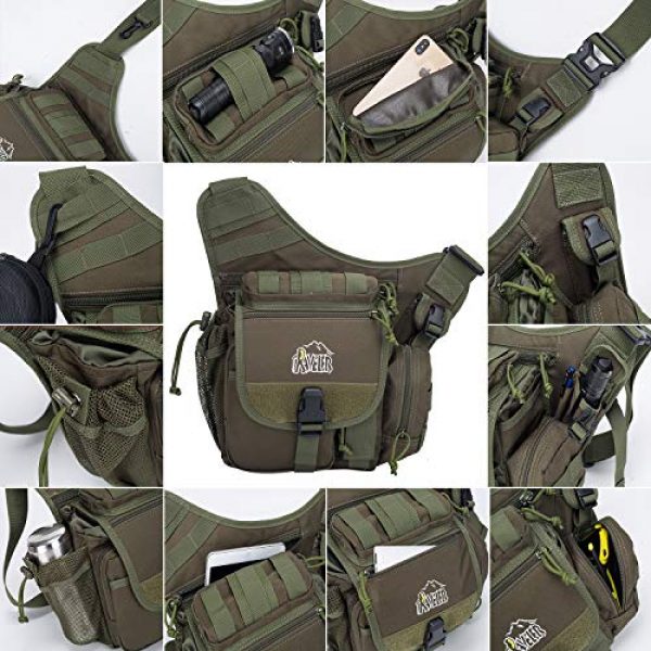 Aveler Tactical Backpack 3 Aveler Nylon Multifunction Sling Bag Tactical MOLLE Military Crossbody Backpack