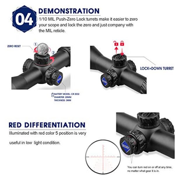 ApexHorizon Rifle Scope 6 ApexHorizon HD 5-30X56SFIR FFP Rifle Scope,Sniper Hunting Optics Crosshair Gun Scopes