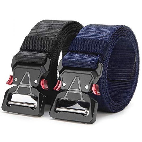 ANDY GRADE Tactical Belt 1 ANDY GRADE Tactical Belts for Men Nylon Adjustable Military Belts Webbing Waist Belt with Heavy Duty Quick Release Metal Buckle