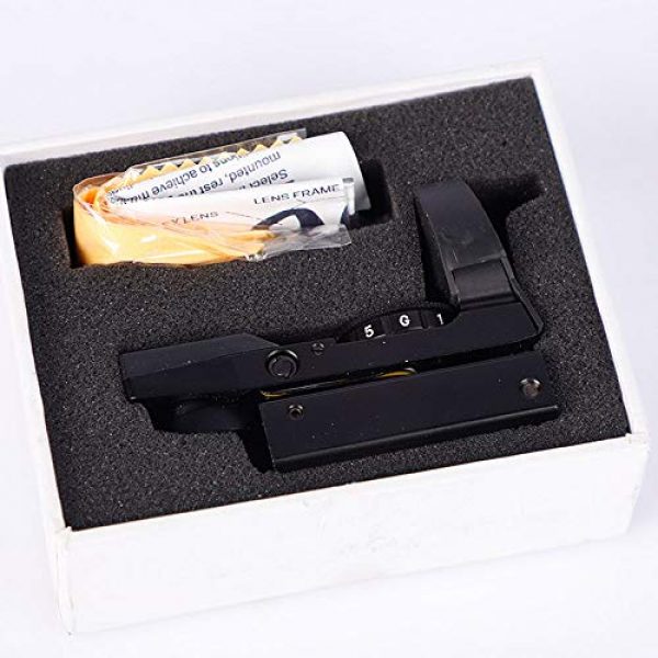 DONGYUCHUN Rifle Scope 4 DONGYUCHUN No Magnification Fast Sight 4 Point Silver Film Holographic Mirror Adjustable Light red dot Sight
