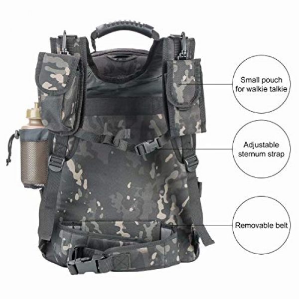 ARMY PANS Tactical Backpack 6 PANS Backpack for Men Large Military Backpack Tactical Travel Backpack for Work,School,Camping,Hunting,Hiking