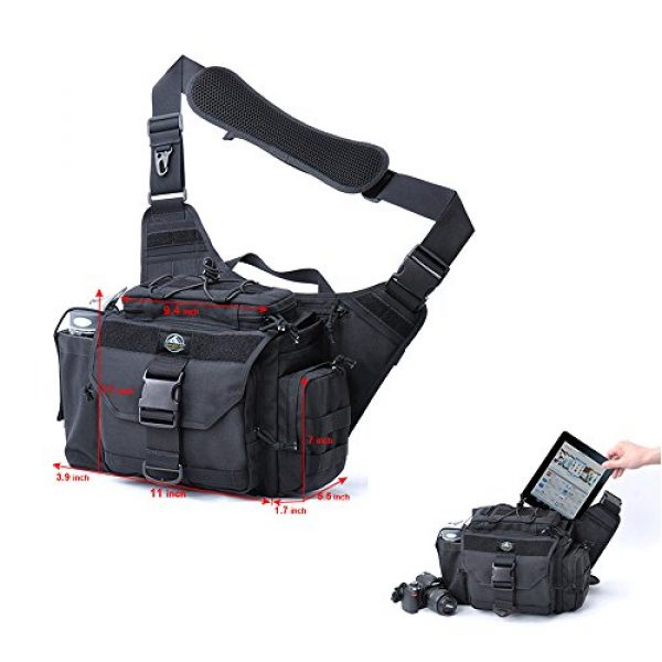 SHANGRI-LA Tactical Backpack 6 SHANGRI-LA Multi-functional Tactical Messenger Bag Camera Molle Assault Gear Sling Pack