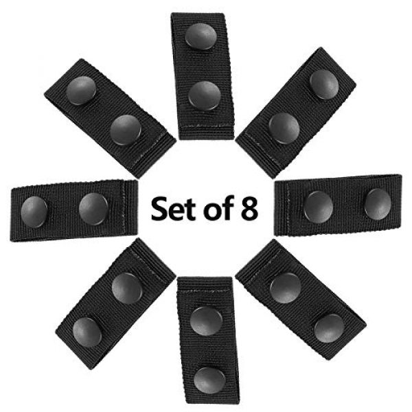 WILLBOND Tactical Belt 2 WILLBOND Belt Keeper Double Snaps Belt Keeper for Outdoor Sports Belt Fixing (8 Pieces)