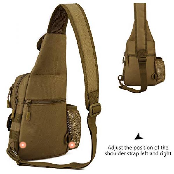 Protector Plus Tactical Backpack 2 Protector Plus Tactical Sling Bag Military MOLLE Crossbody Pack Chest Shoulder Backpack with Water Bottle Holder Pouch EDC Diaper Motorcycle Daypack (Patch Included)