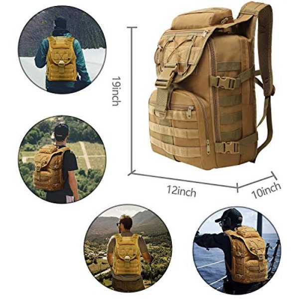 T1FE 1SFE Tactical Backpack 6 T1FE 1SFE Military Tactical Backpack, Tactical Bag, Assault Pack- Molle Bug Out Bag Large