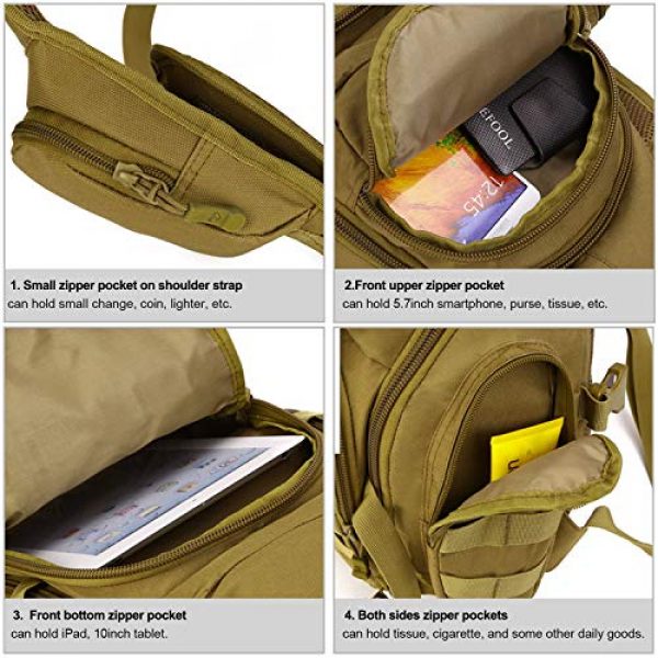 Huntvp Tactical Backpack 5 Huntvp Tactical Sling Backpack Military Daypack Molle Chest Shoulder Bag