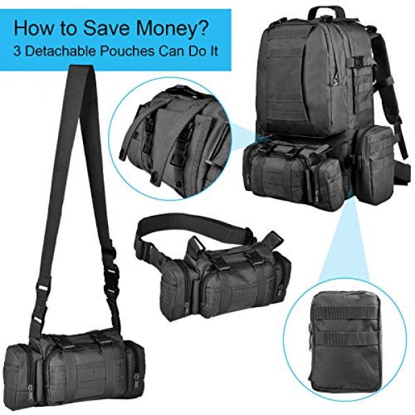CVLIFE Tactical Backpack 5 CVLIFE Military Tactical Backpack Army Assault Pack Built-up Molle Bag Rucksack