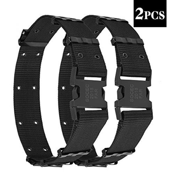 Lixada Tactical Belt 7 Lixada 2 Pack Heavy Duty Belt Nylon Tactical Combat Police Utility Belt Load Bearing Waist Belt with Quick Release Buckle