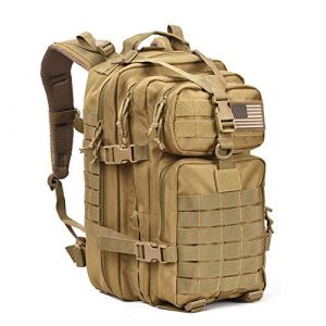 REEBOW GEAR Tactical Backpack 1 Military Tactical Assault Pack Backpack Army Molle Bug Out Bag Backpacks Small Rucksack for Outdoor Hiking Camping Trekking Hunting Brown