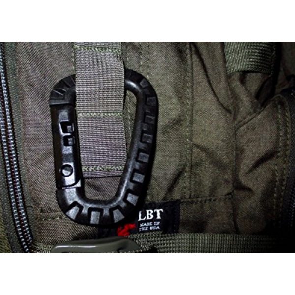 FMS Tactical Carabiner 5 Ravenox Tac Link Clip Carabiner | Heavy Duty Carabiner Clip | Black Locking Carabiner For Tactical Gear, Military, Outdoor Use | Large Carabiner For Camping Accessories | Polymer Carabiner D Ring Clip