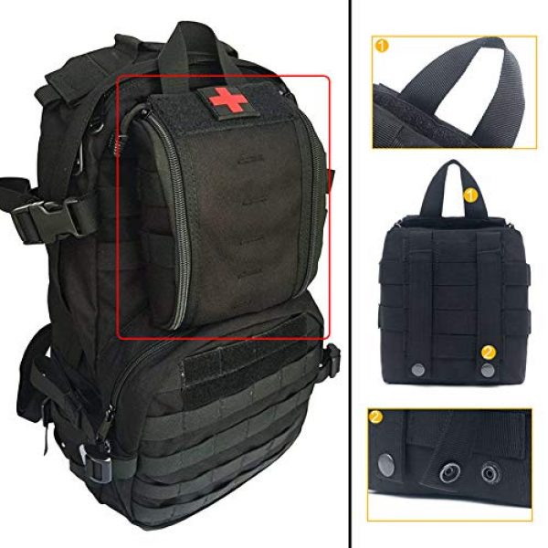 Usuit Tactical Pouch 7 Usuit First Aid EMT Pouch Tactical Molle Medical Organizer Storage Bag Outdoor Survival Emergency Utility Pouch