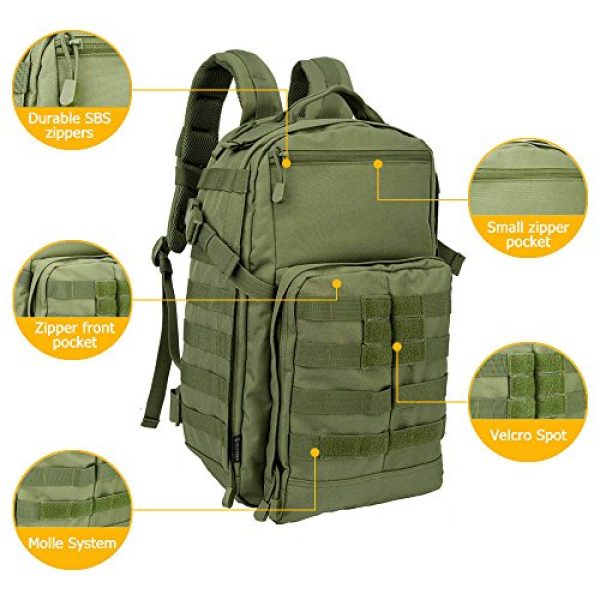 OLEADER Tactical Backpack 3 OLEADER Tactical Backpack Military Army Backpack for Hunting/Hiking/Traveling/Outdoor Middle size 30L