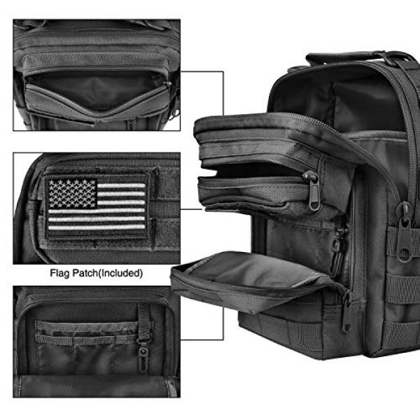 CVLIFE Tactical Backpack 5 CVLIFE Tactical Sling Bag Pack Military Rover Shoulder Sling Backpack Molle Range Bag EDC Small Day Pack with Padding Pocket