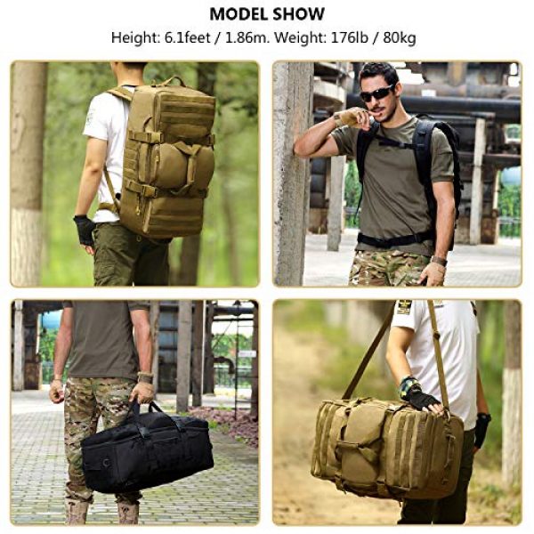 ArcEnCiel Tactical Backpack 3 ArcEnCiel Outdoor Tactical Army Backpack Military Waterproof Camouflage Suitcase Hunting Mountain Sports Luggage Hiking Camping Bag -Rain Cover Included