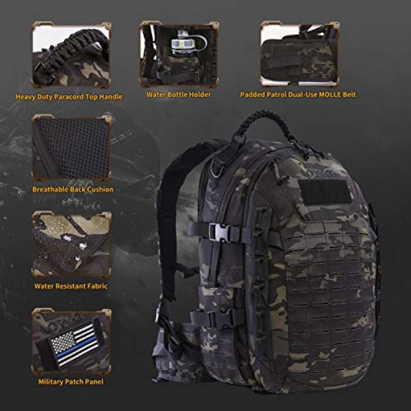 VOTAGOO Tactical Backpack 4 VOTAGOO Tactical Military Backpack Molle Bag Rucksack 30 L Army Assault Pack Outdoor Travel Hiking Camping
