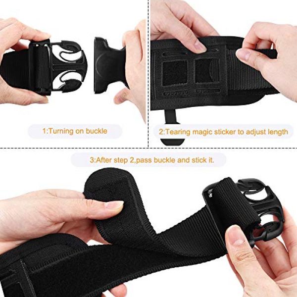 AIRSSON Tactical Belt 3 AIRSSON Heavy Duty Utility Belt Adjustable Tactical Padded Patrol Molle Battle Outer Belt,1000D Nylon Can Put Inner Belt for Men Military Police Law Enforcement Officers Shooting Paintball EDC Using