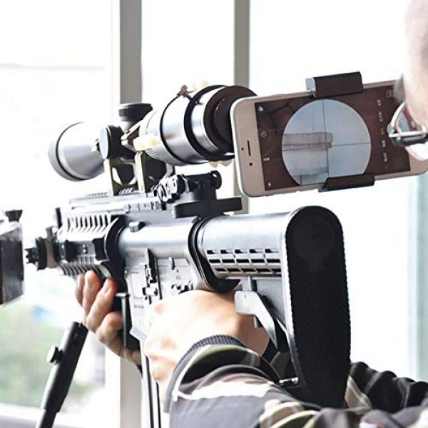MUJING Rifle Scope 7 Smartphone Mount Bracket Adapter Mobile Phone Holder for Hunting Riflescopes Eyepiece Out Dia Between 38-48mm