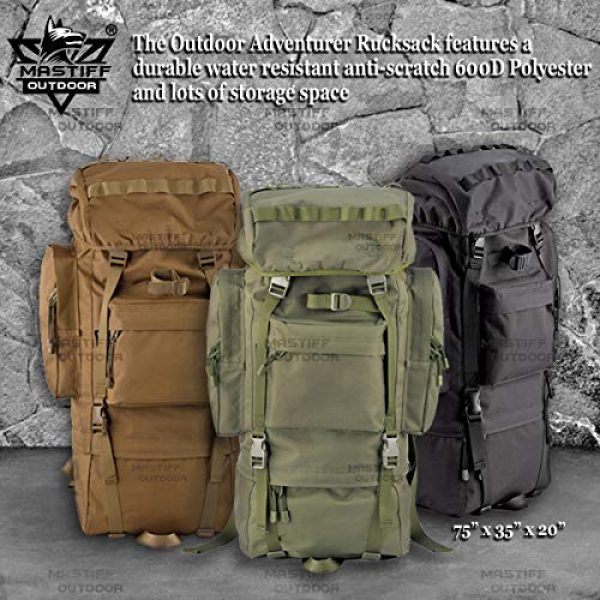 Mastiff Outdoor Tactical Backpack 2 Mastiff Outdoor Adventure Rucksack MOLLE Hiking Camping Gear Travel Survival Functional Backpack