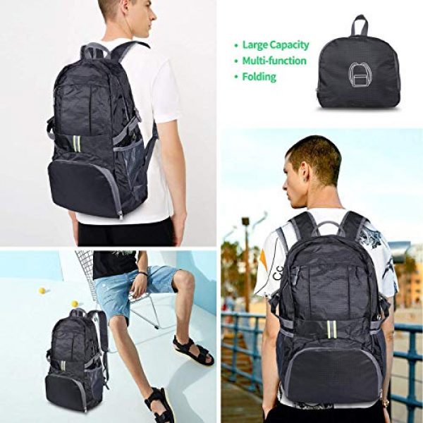 Surcotto Tactical Backpack 6 Surcotto Hiking Backpack, Foldable Water Resistant Daypack Packable Laptop Backpack Outdoor Camping