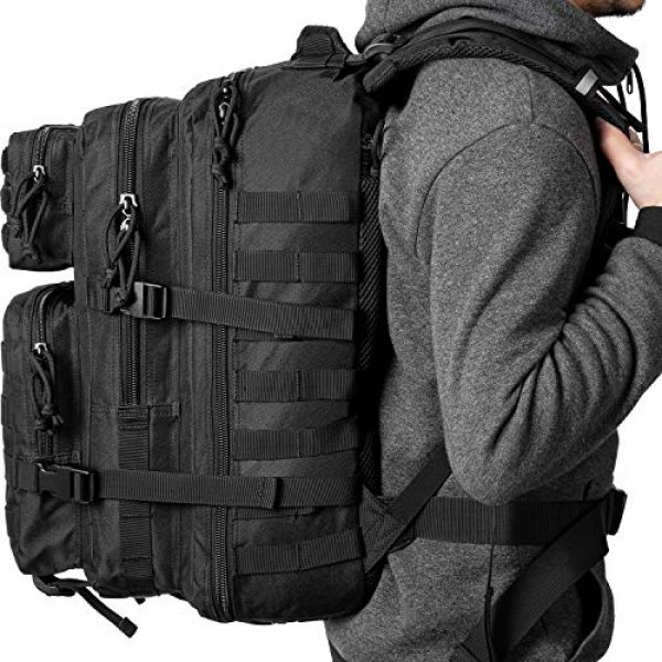 RUPUMPACK Tactical Backpack 7 RUPUMPACK Military Tactical Backpack Large Army 3 Day Assault Pack 42L Camping Survival Rucksack Molle Bug Out Bag with 3L Water Bladder