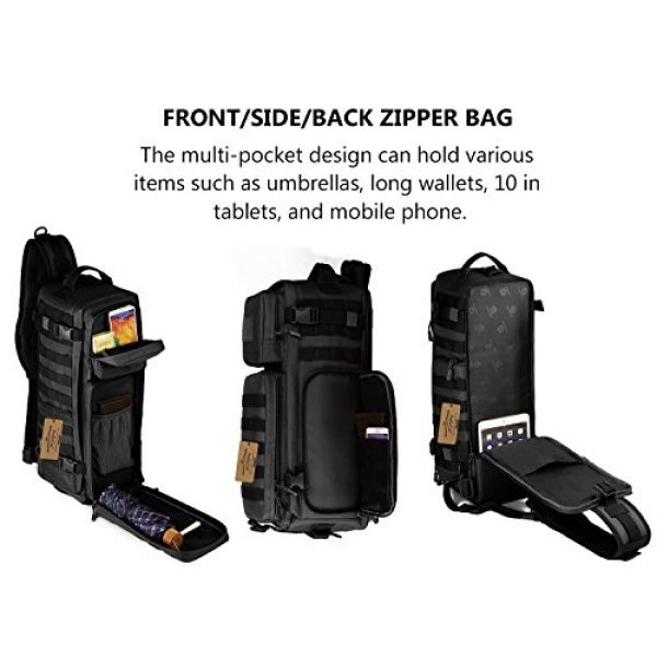 ArcEnCiel Tactical Backpack 5 ArcEnCiel Tactical Sling Pack Military Molle Chest Crossbody Shoulder Bags With Patch