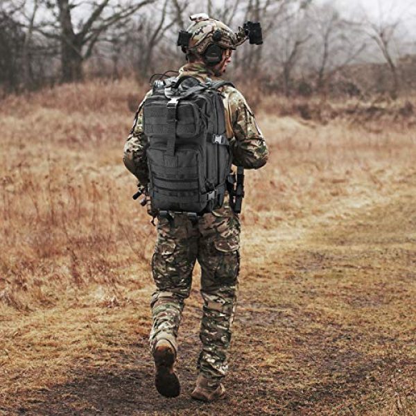 ProCase Tactical Backpack 7 ProCase Military Tactical Backpack, 35L Large Capacity Rucksacks 2 Day Army Assault Pack Go Bag for Hunting, Trekking, Camping and Other Outdoor Activities -Black