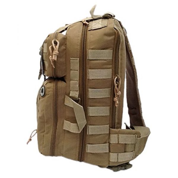 Nexpak Tactical Backpack 4 18" 1200cu. in. Tactical Sling Shoulder Hiking Backpack TL318 TAN