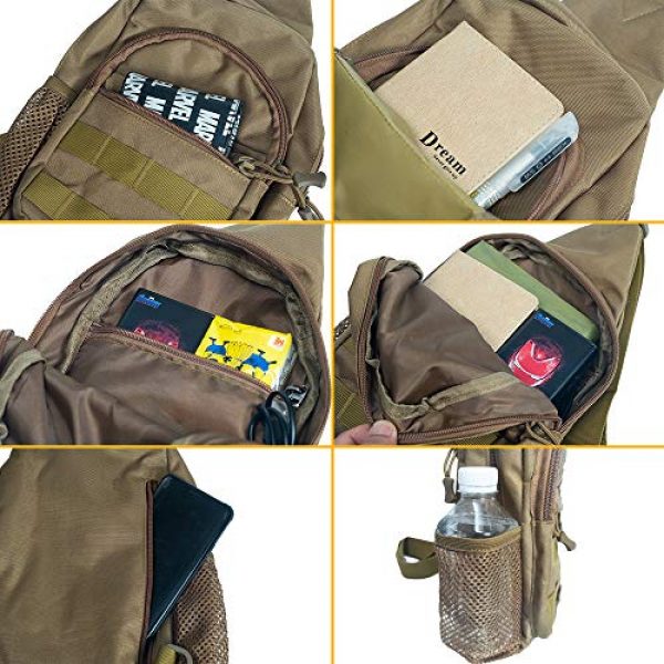 Saigain Tactical Backpack 5 Saigain Men's Tactica Small Sling Backpacks Chest Shoulder Bag Molle Casual with USB Charging for Outdoor Hiking Camping