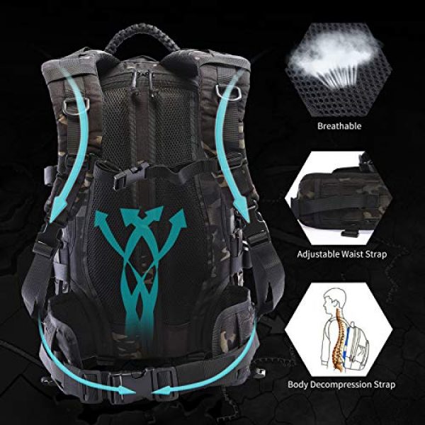 VOTAGOO Tactical Backpack 5 VOTAGOO Tactical Military Backpack Molle Bag Rucksack 30 L Army Assault Pack Outdoor Travel Hiking Camping