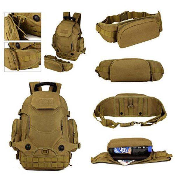 Huntvp Tactical Backpack 5 Huntvp 40L Tactical Military MOLLE Backpack WR 3 Way Modular Pack with Patch