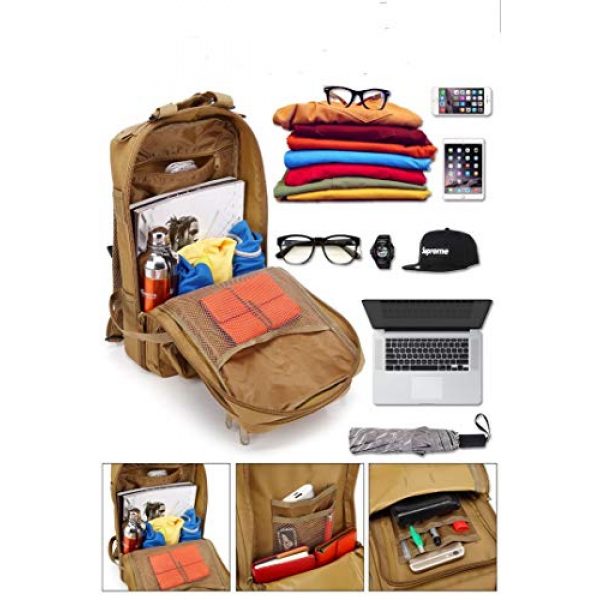 Circadus Tactical Backpack 7 Circadus Military Style Outdoor Hiking Backpack. Compact Tactical Travel Rucksack for Camping, Hunting, Hiking, Trekking, School. Unisex