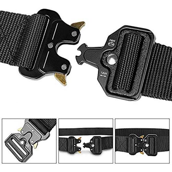TF TOURFUN Tactical Belt 2 TF TOURFUN Tactical Belt Military Style Belt Heavy Duty Waistband with Quick Release Metal Buckle Molle Pouch EDC Compact Bag