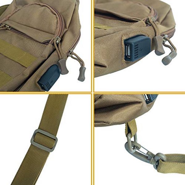 Saigain Tactical Backpack 6 Saigain Men's Tactica Small Sling Backpacks Chest Shoulder Bag Molle Casual with USB Charging for Outdoor Hiking Camping