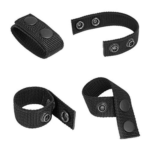 Sonku Tactical Belt 5 Sonku 6 Pcs Belt Keeper Double Snaps, Duty Belt Keeper for 2-2.25" Security Tactical Belt with 2 Pcs Webbing Key Ring and 1 Pcs Tactical Gear Belt Clip for Outdoor Sports Belt Fixing