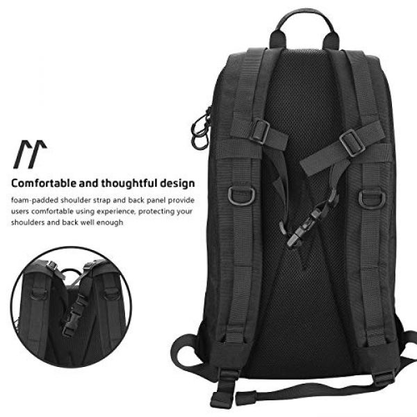 ProCase Tactical Backpack 4 ProCase Tactical Outdoor Backpack 30L with Molle Laptop Compartment Back Panel, EDC Military Outdoors Daypack Rucksacks for Men Women Travel Hiking Riding Hunting Trekking "Black, 1000D Nylon