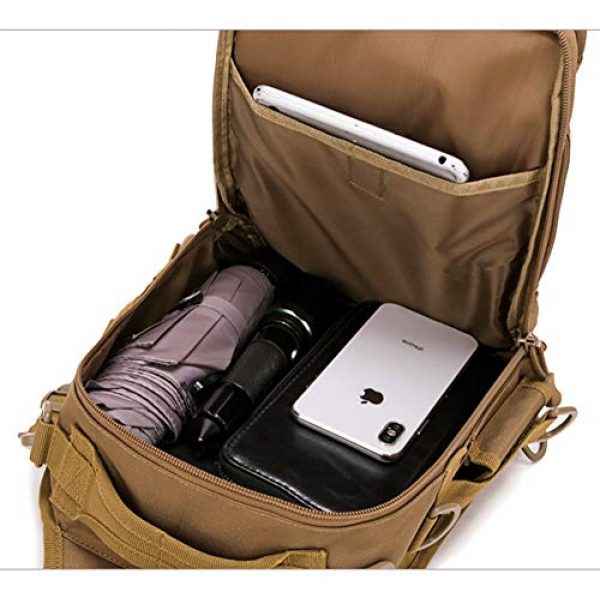 Ornate Tactical Backpack 6 Ornate Tactical Sling Bag, 600D Bug Out Molle Backpack