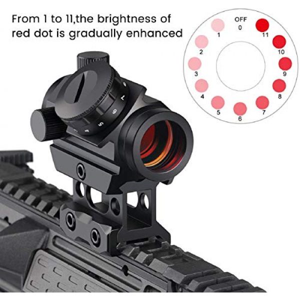 QILU Rifle Scope 3 QILU 1x25mm Tactical Red Dot Sight, 3-4 MOA Thick & Durable Oil Resistant & Waterproof Sturdy Rubber Material Protective Mat for Gun Accessories