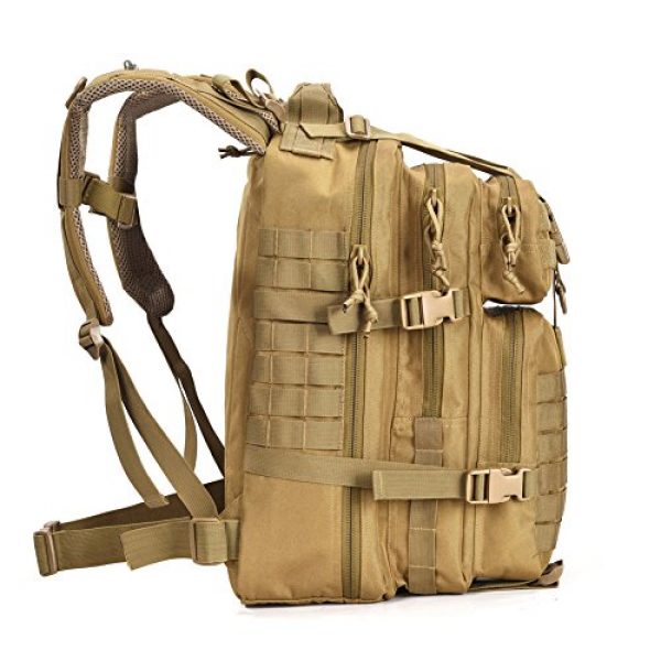 REEBOW GEAR Tactical Backpack 3 Military Tactical Assault Pack Backpack Army Molle Bug Out Bag Backpacks Small Rucksack for Outdoor Hiking Camping Trekking Hunting Brown