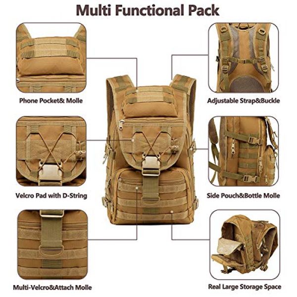 T1FE 1SFE Tactical Backpack 5 T1FE 1SFE Military Tactical Backpack, Tactical Bag, Assault Pack- Molle Bug Out Bag Large
