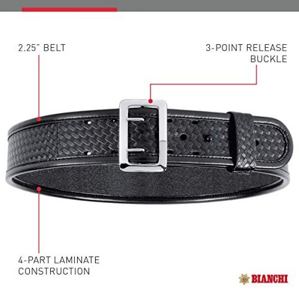 BIANCHI Tactical Belt 2 BIANCHI 7960 PLN Black Sam Browne Belt with Brass Buckle