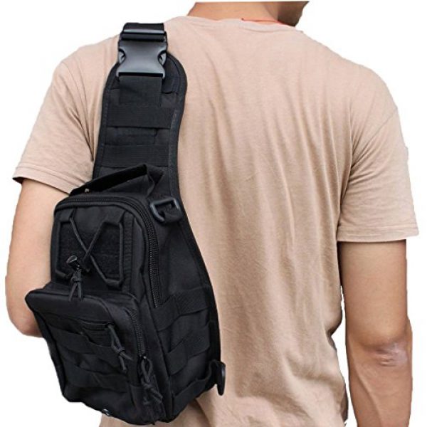 REDGO Tactical Backpack 6 REDGO Tactical Shoulder Chest Bag Military Crossbody Oxford Cloth Comfortable Crossed Backpack for Trekking Camping Hiking