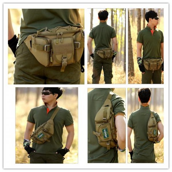 Unistrengh Tactical Pouch 7 UNISTRENGH Tactical Waist Pack Military Fanny Belt Pouch Waterproof Bum Bag for Outdoor Climbing Fishing Running Hunting