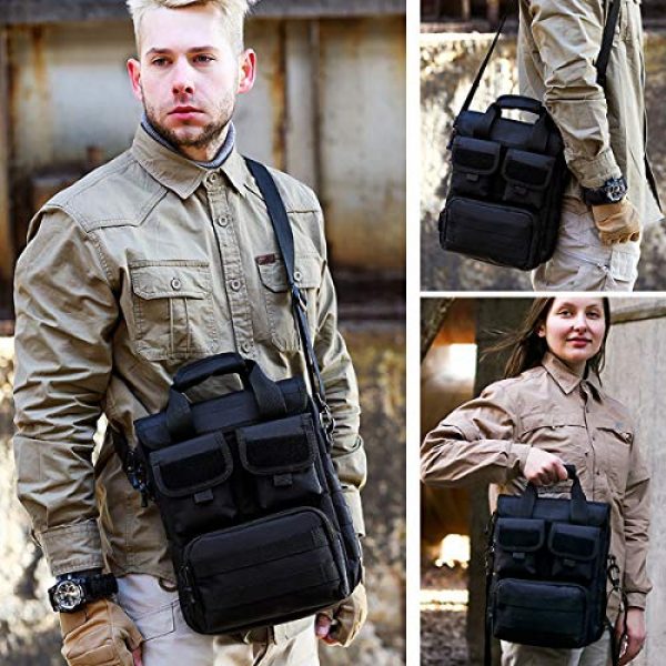 BraveHawk OUTDOORS Tactical Backpack 7 BraveHawk OUTDOORS Tactical Briefcase Messenger Bag, 800D Military Nylon Oxford Laptop Crossbody Shoulder Bag Handbag Daypack